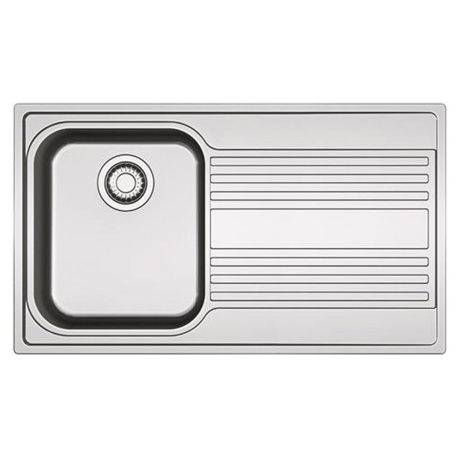 Franke Rpx61186Dx Lavello 86Cm 1 Vasca C/Gocc. Dx Inox Satinato