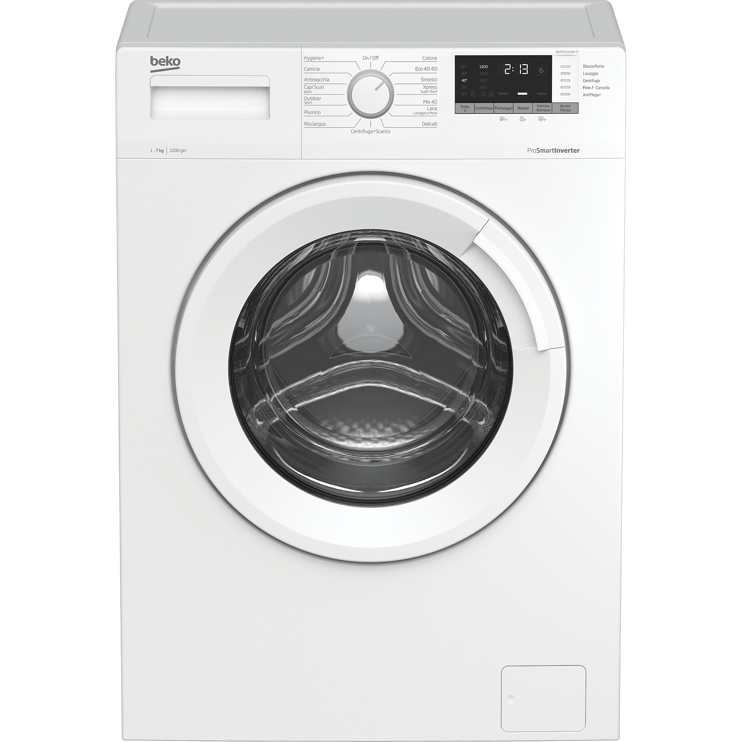 Beko Wux71232Wi-It: Lavatrice 7Kg - Darkerine Beko Wux71232Wi-It: Lavatrice 7Kg