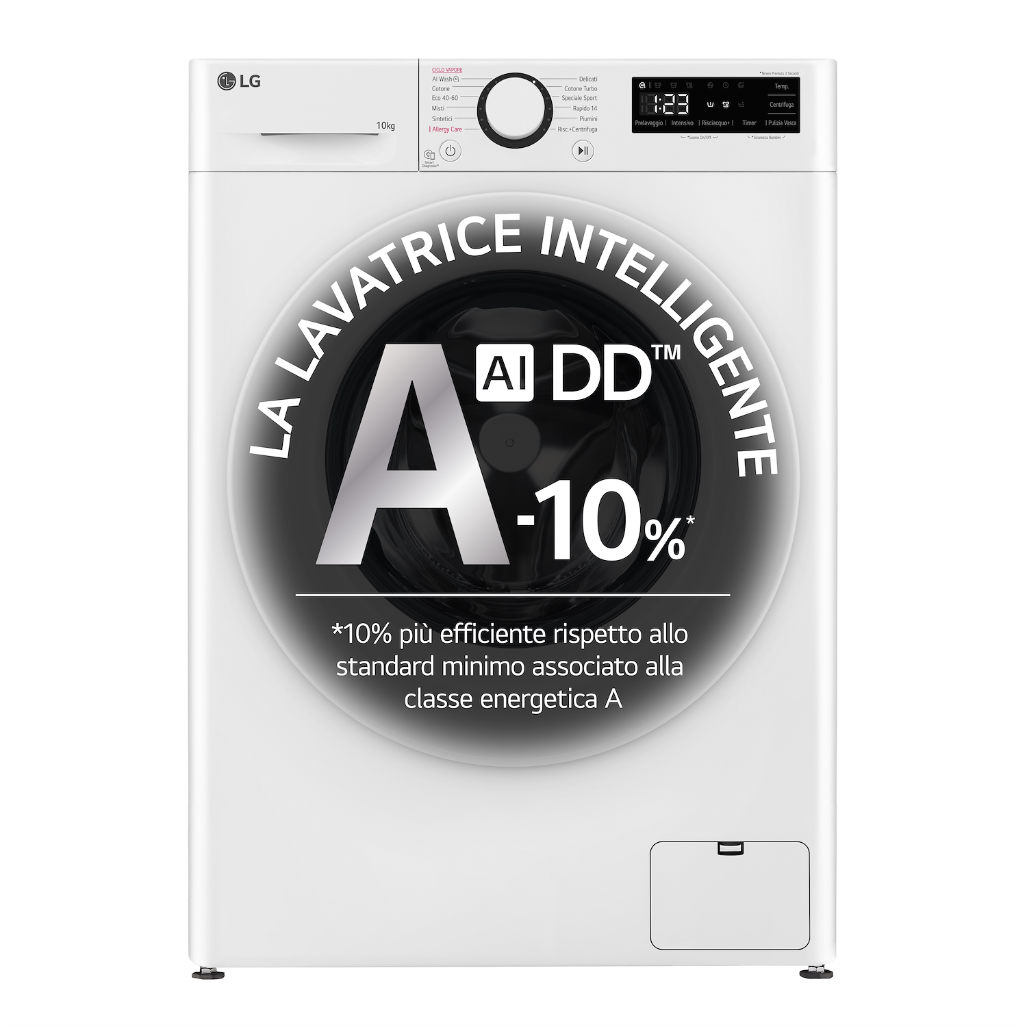 Lg F4R3010Nsww Lavatrice 10Kg Ai Dd