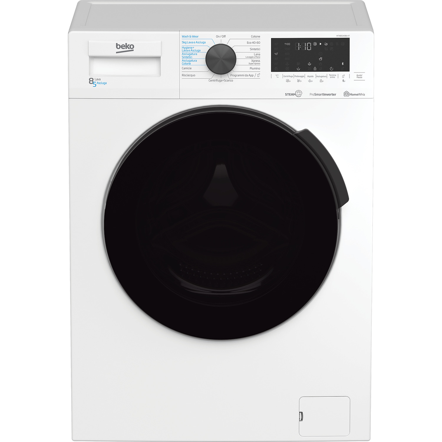 Beko Htx851436A-It Lavasciuga Libera Installazione Caricamento Frontale Bianco D
