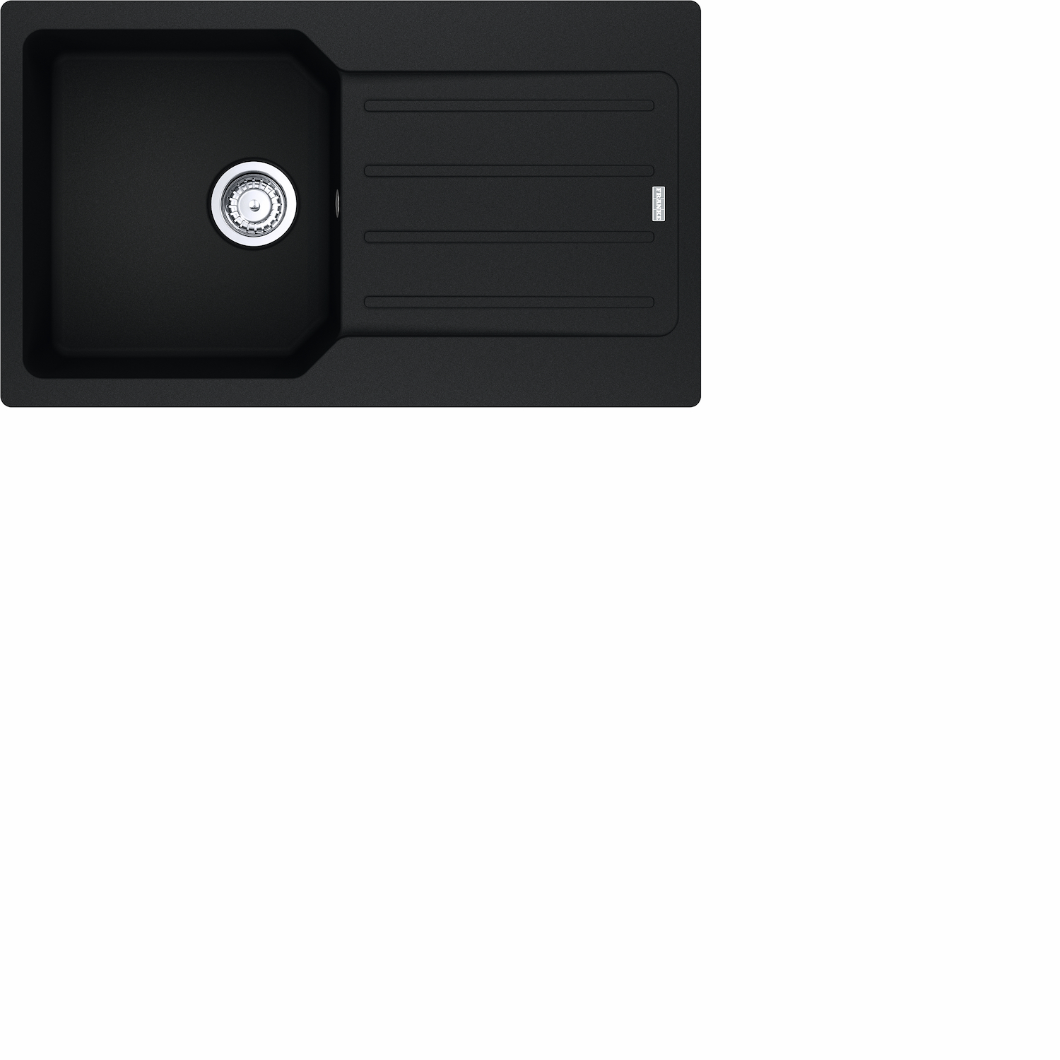 Franke Lavello Con Gocciolatoio Ucg 611-86 3 1/2'' 86Cm 1Vasca C/Gocc. City Nero