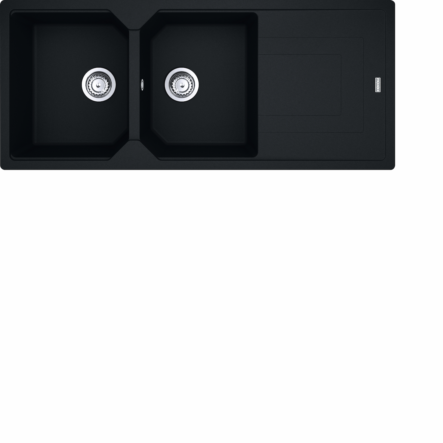 Franke Lavello 116Cm 2Vasche C/Gocc. Urban Black Matt