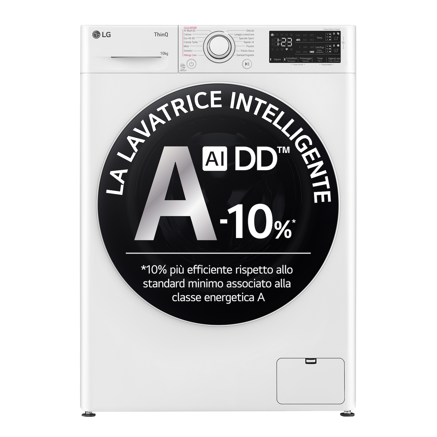 Lg F4R3710Nsww Lavatrice 10Kg Ai Dd