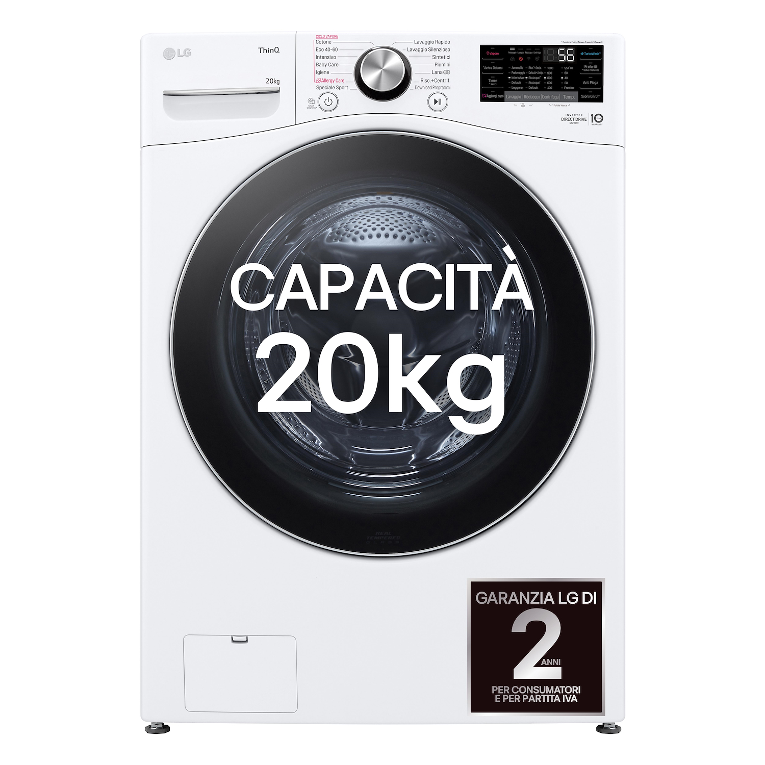 Lg F0P3020Tswc Lavatrice CapacitÀ Xl 20Kg Ai Dd™ Serie P3