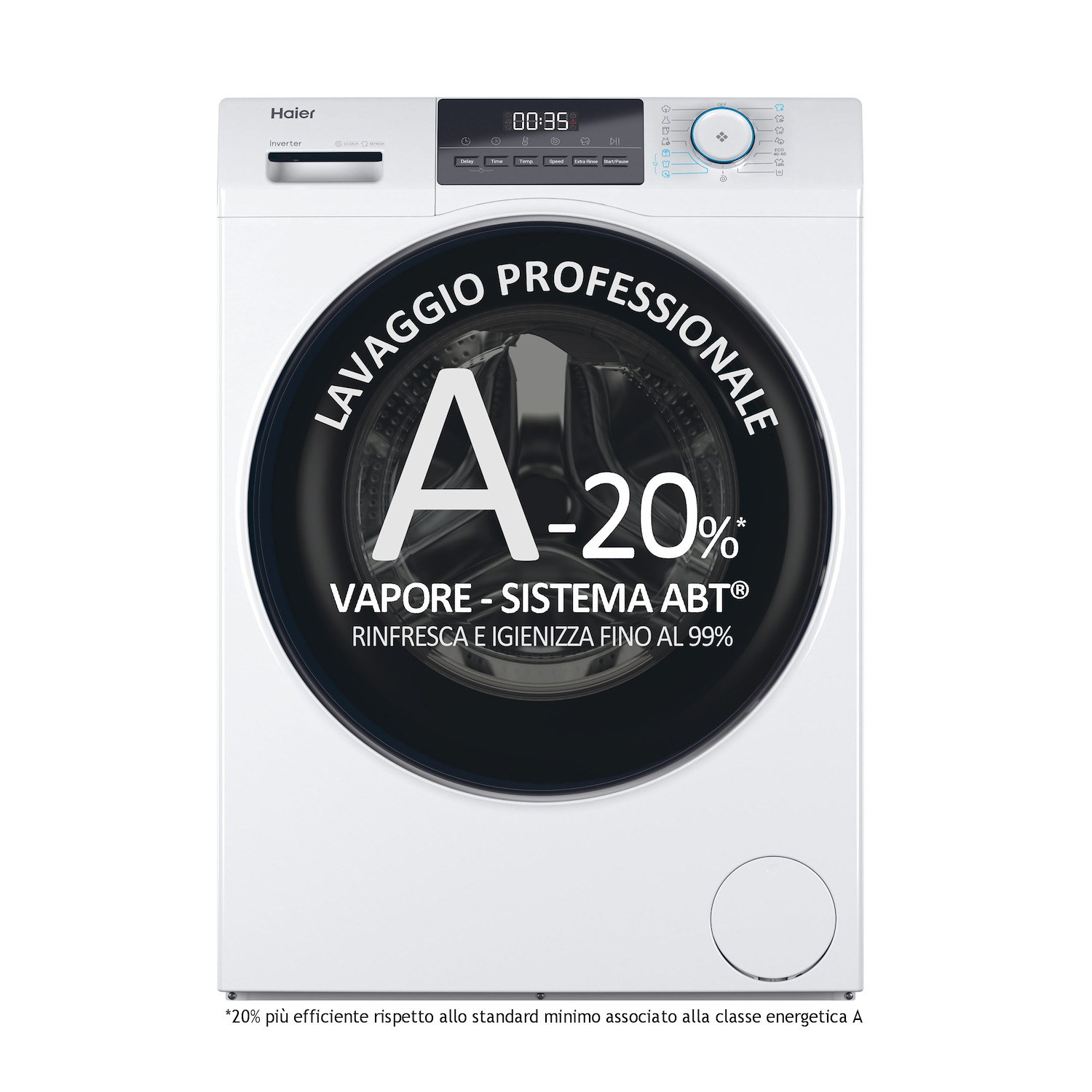 Haier Hw100-Bp14929A-S Lavatrice Caricamento Frontale 10 Kg 1400 Giri/Min Bianco