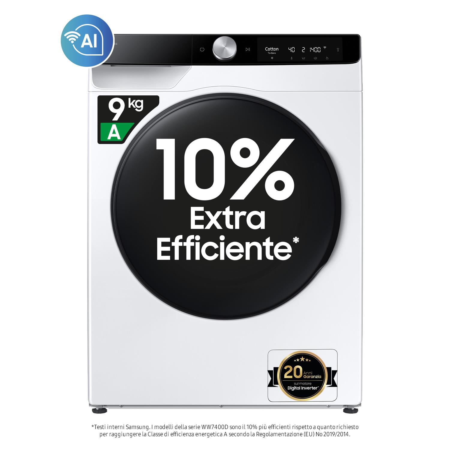 Samsung Lavasciuga Serie 6400D Ai•Control Ecodosatore® Classe A 10% Extra Efficienza