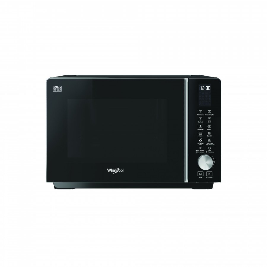 Whirlpool Microonde Combinato 25L 800W Grill Quarzo Nero Argento