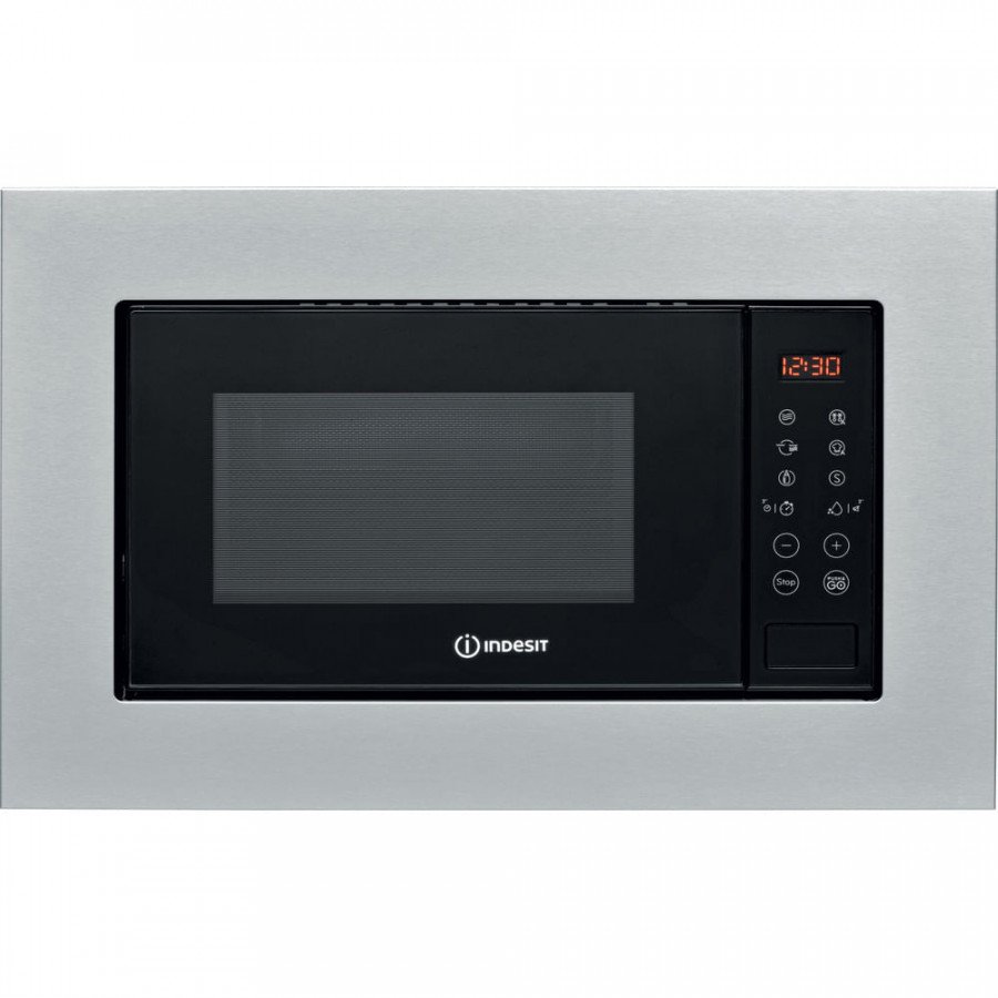 Indesit Microonde Incasso 20L 800W Grill Touch Display Acciaio Inox