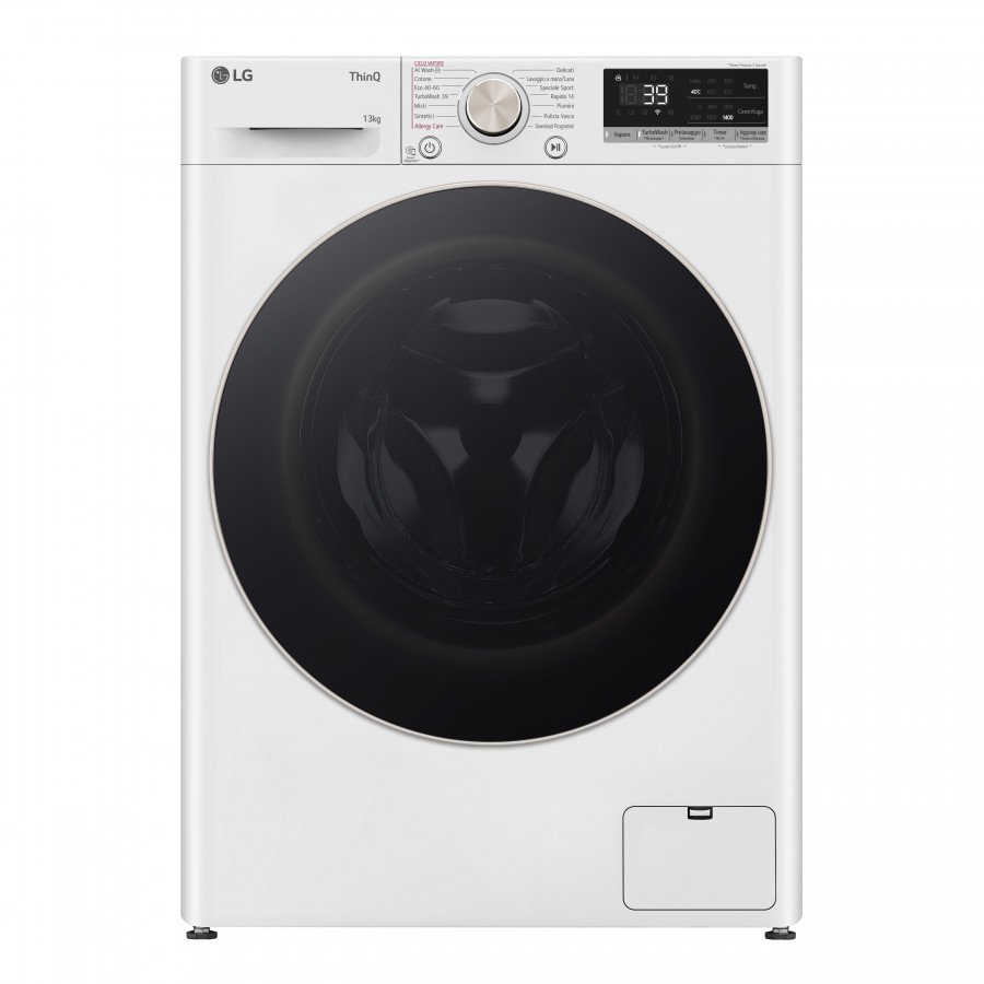 LG Lavatrice Frontale 13kg AI DD 1400 Giri Inverter Bianco