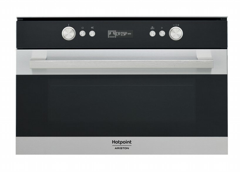 Hotpoint Microonde Combinato 31L 1000W Grill Da Incasso Nero Acciaio Inossidabile