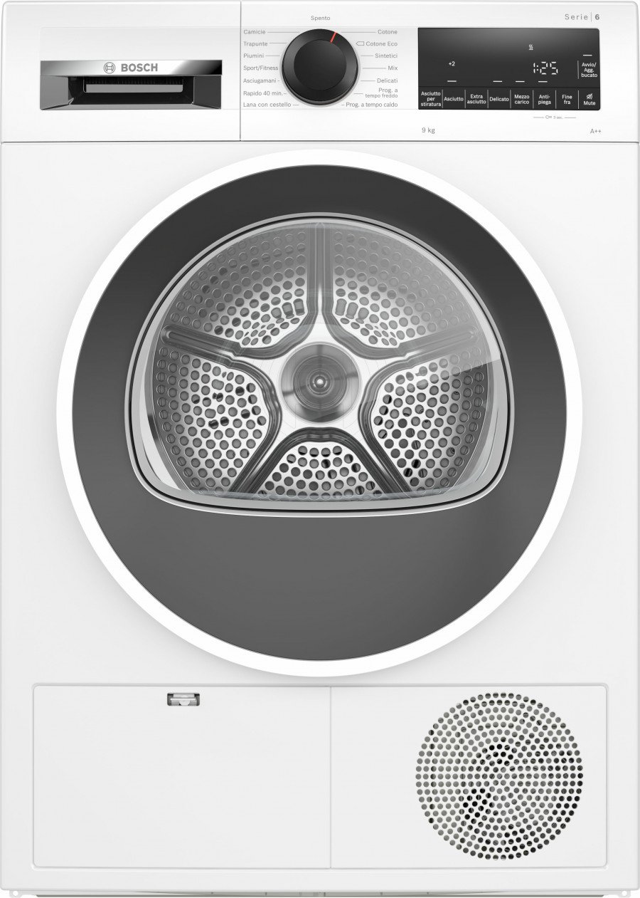 Bosch Asciugatrice Pompa di Calore 9kg Classe A++ Bianco