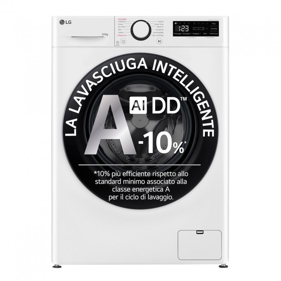 LG Lavasciuga AI DD 9/6 Kg Classe A Carica Frontale Bianca