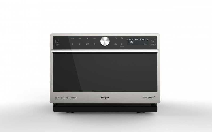 Whirlpool Microonde Combinato 33L 1000W Nero Acciaio Inox Display LCD