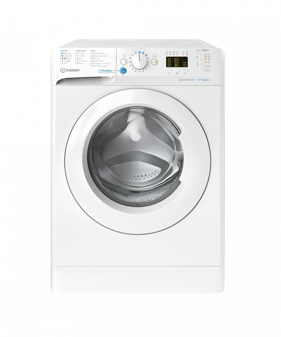 Indesit Lavatrice 7Kg Caricamento Frontale BWA71296XWV Bianco Classe A 1200 Giri/min