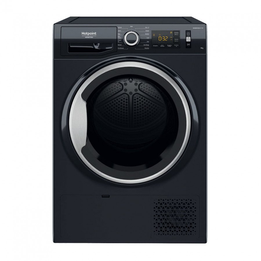 Hotpoint Asciugatrice Pompa di Calore 9kg Classe A+++ Nero Libera Installazione