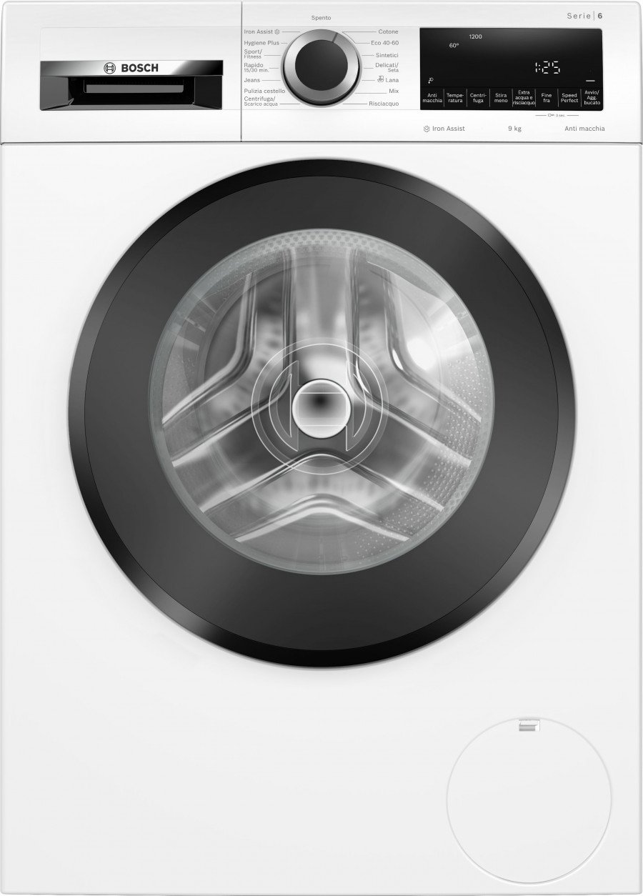 Bosch Lavatrice Frontale 9kg 1200 Giri Bianco EcoSilence Drive A